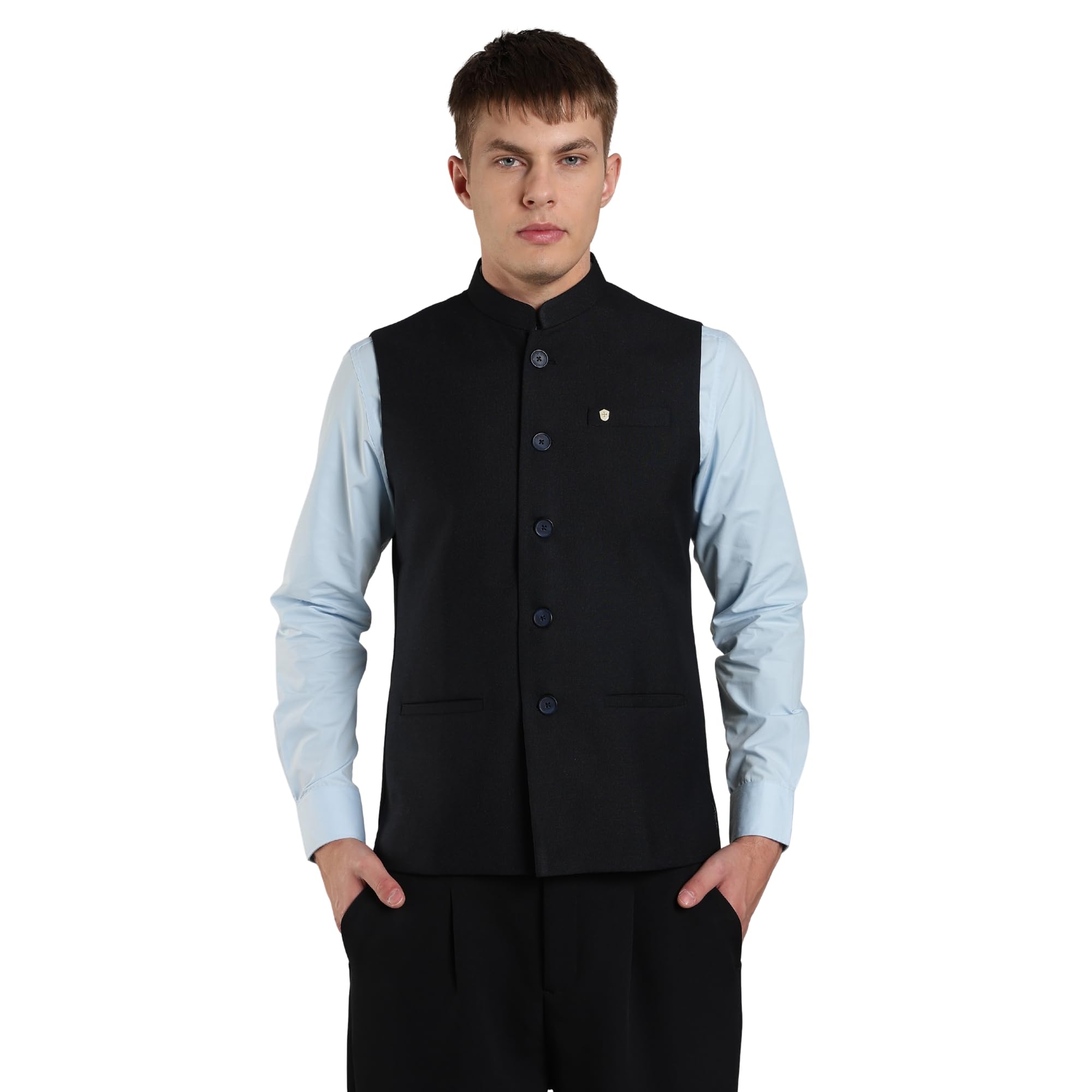 Mafatlal Modi Jacket for Men | Nehru Jacket Sleeveless Waistcoat Regular Fit for Formal, Wedding & Casual Wear-image-45