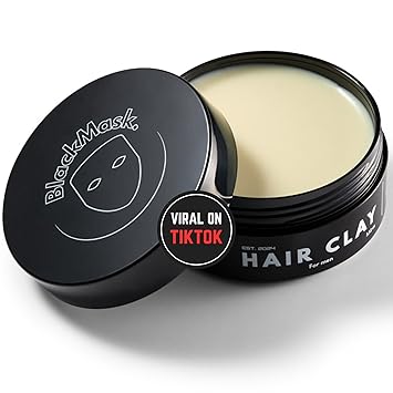 BlackMask Hair Clay for Men 3.52 oz Matte Finish with Strong Hold, Hair Styling Clay, Adds Texture & Volume