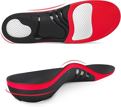 Plantillas para fascitis plantar, más de 220 libras, insertos de soporte de arco alto para hombres y mujeres, plantillas resistentes para pies