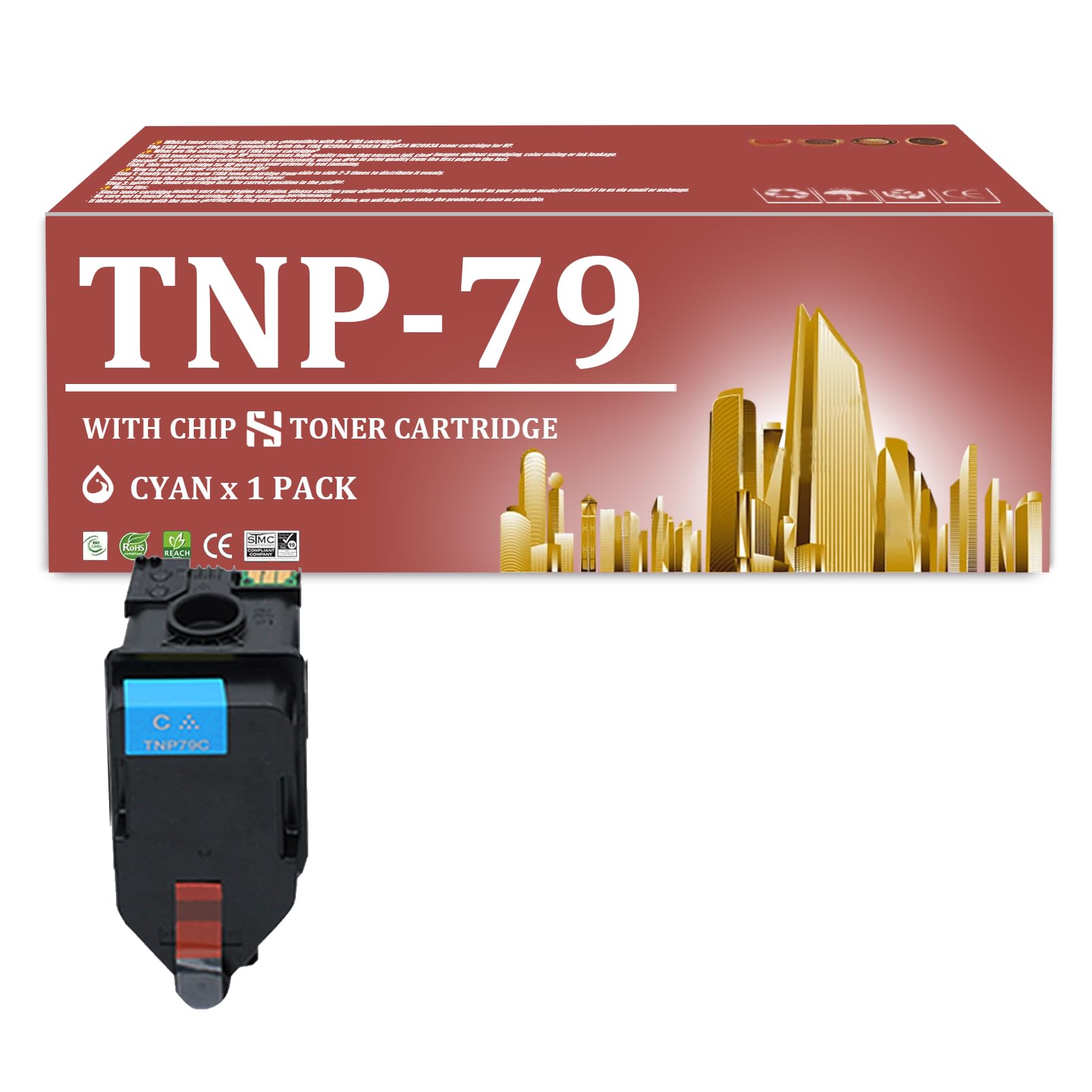 HQCNYY TNP79 Toner Cartridges High Yield Replacement Cartridge for Konica Minolta TNP-79 AAJW130 AAJW430 AAJW330 AAJW230 Toner Cartridge for Konica