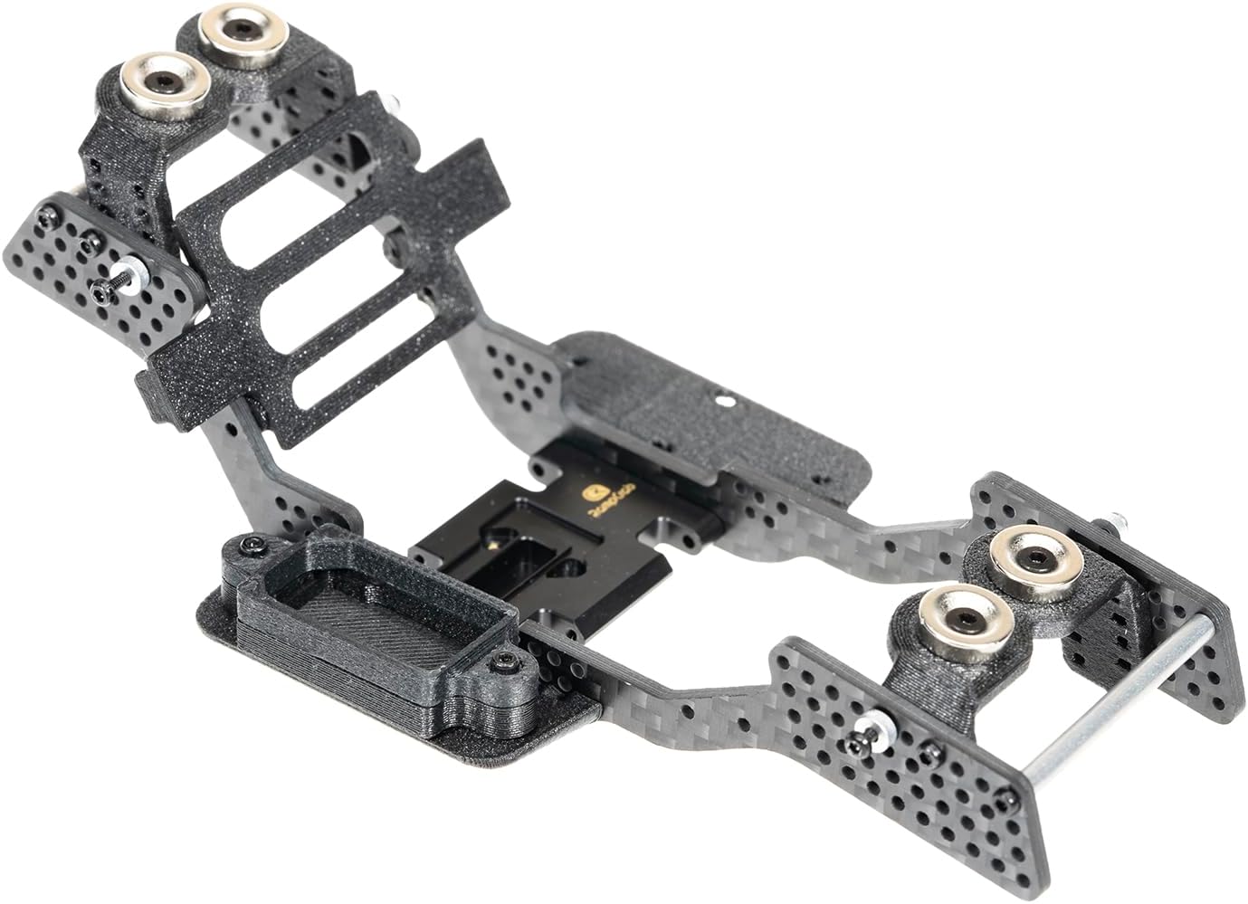 RampCrab Carbon Fiber Chassis Kit for SCX24, 7° Angled Skid