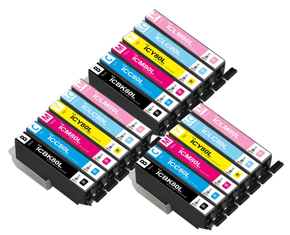 EPSON IC6CL80L と普通サイズ　 計18個❗️純正‼️ Amazon.co.jp: エプソン インクカートリッジ 80L 互換 IC6CL80L