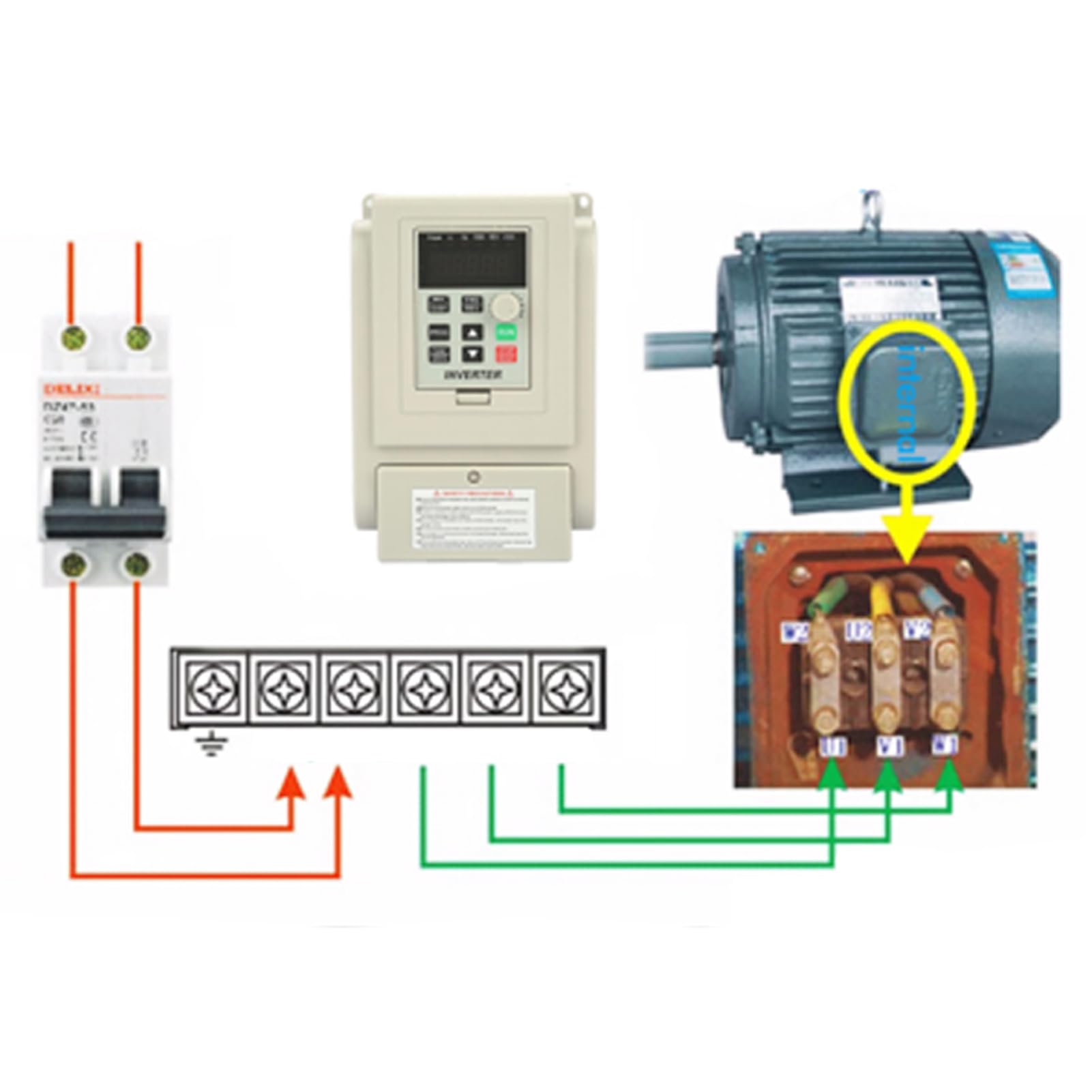DEWIN Azionamento a Frequenza Variabile 2.2kW 220V Azionamento a Frequenza Variabile Monofase VFD Regolatore di Velocità,Nota in Italiano,Omologato CE (Ingresso Monofase, Uscita Trifase)