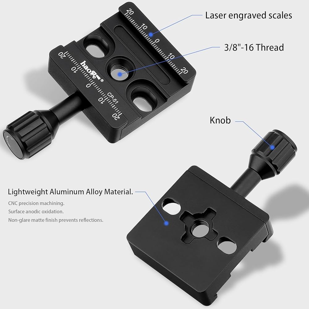 Amazon | Haogeコンボボスアダプタwith CP-51 50mm arca-スイス