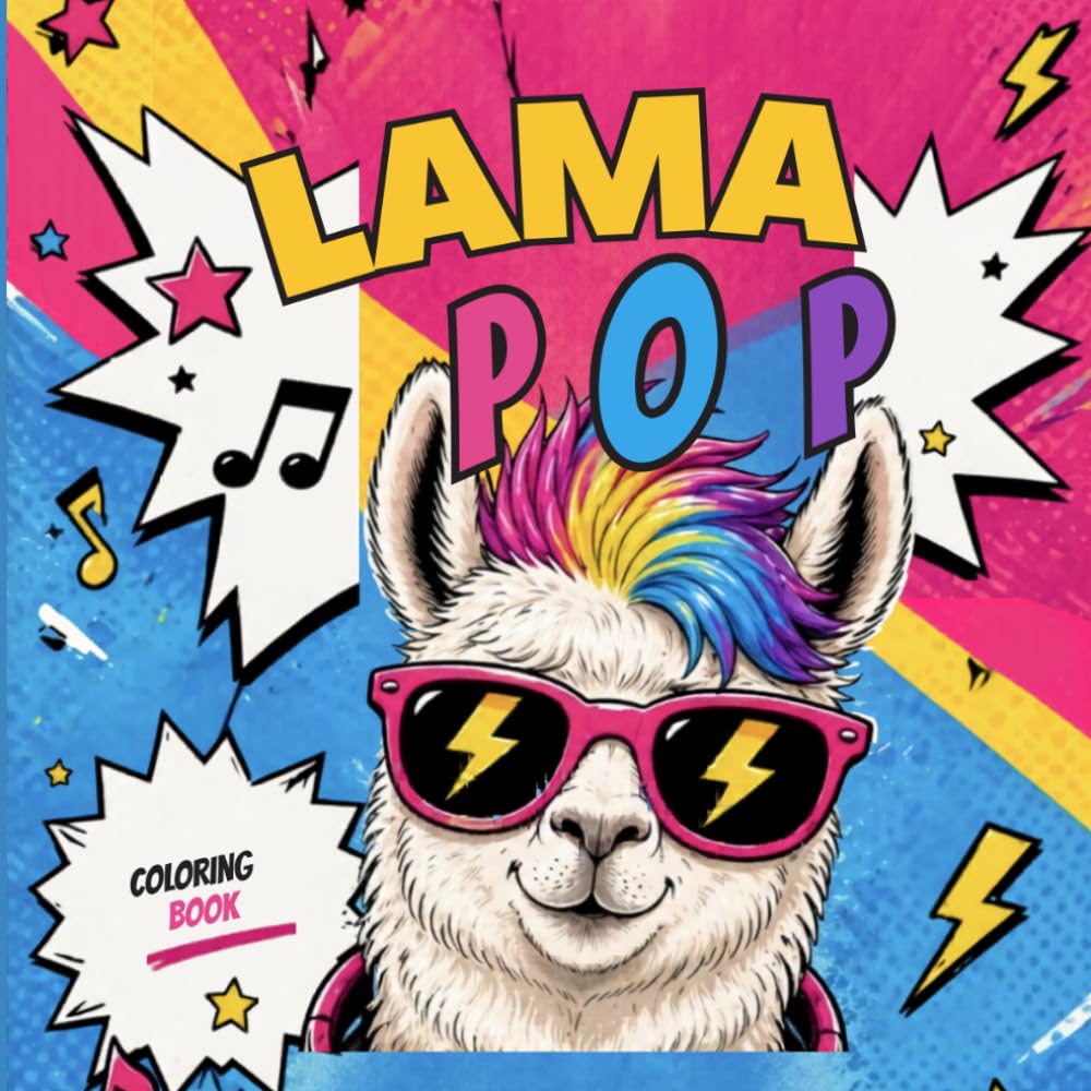 LAMA POP – Volume 1: Pop Art Llama Coloring Book