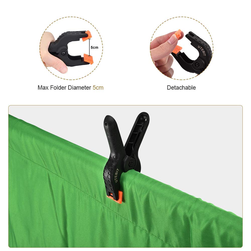 Buy UTEBIT Green Screen 7x10FT/2x3M with 4 Backdrop Clips Portable