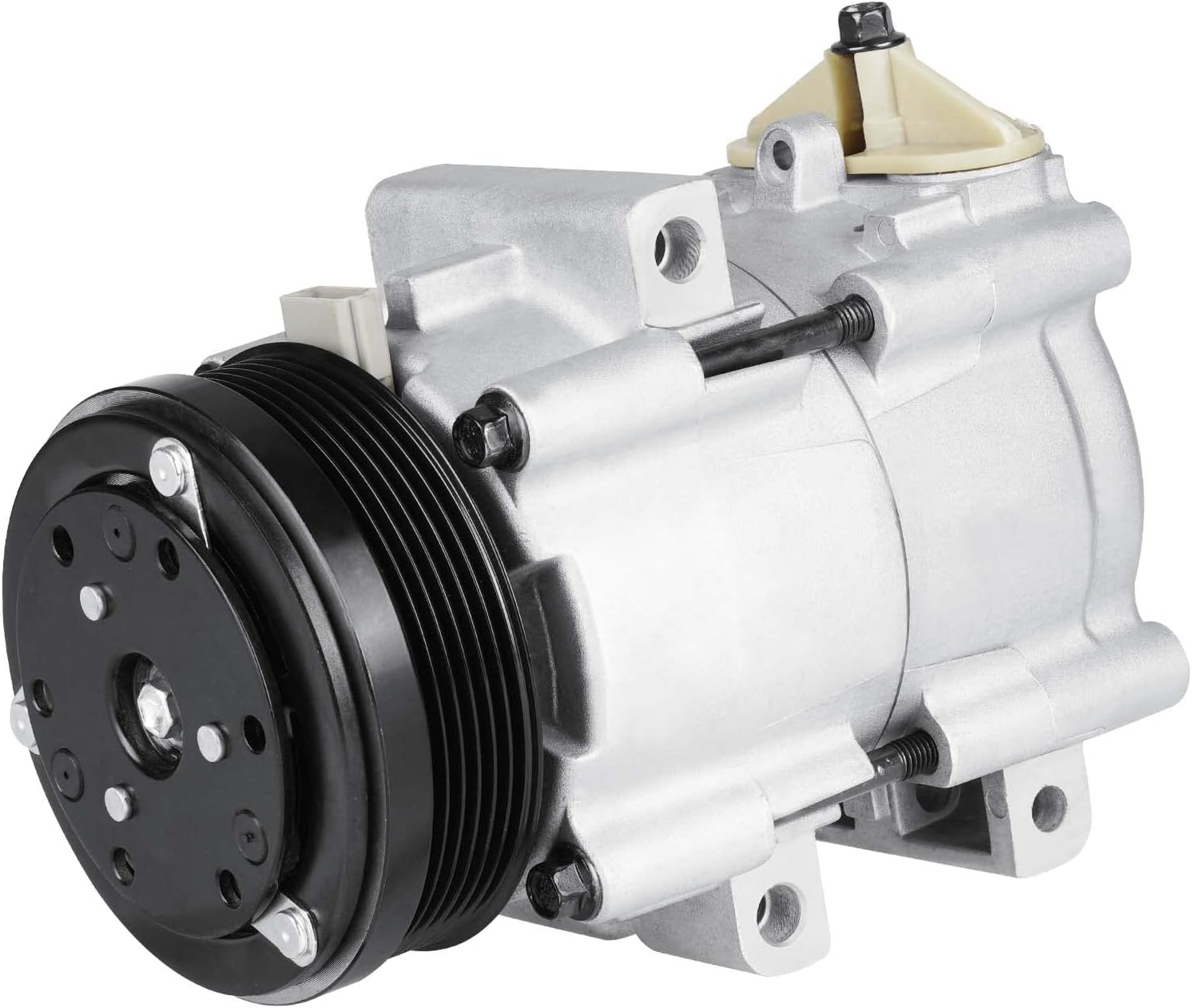 AC Compressor with Clutch Fits for Excursion 5.4L 6.0L 6.8L 2003-2005, F150 4.6L 5.4L 2004-2006, F250 350 450 550 Super Duty 2006 2007, Mustang 1996-2000, Town Car 4.6L 1994-2002, CO 101290C