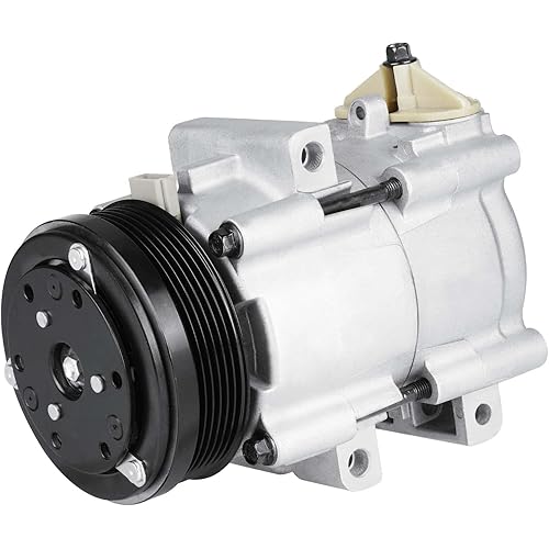 AC Compressor with Clutch Fits for Excursion 6.8L 2002-2005 & 5.4L 2002, F150 4.6L 5.4L 2004-2006, F250 F350 Super Duty 2006, Mustang 1996-2006, Town Car & Grand Marquis 4.6L 1994-2002, CO 101290C