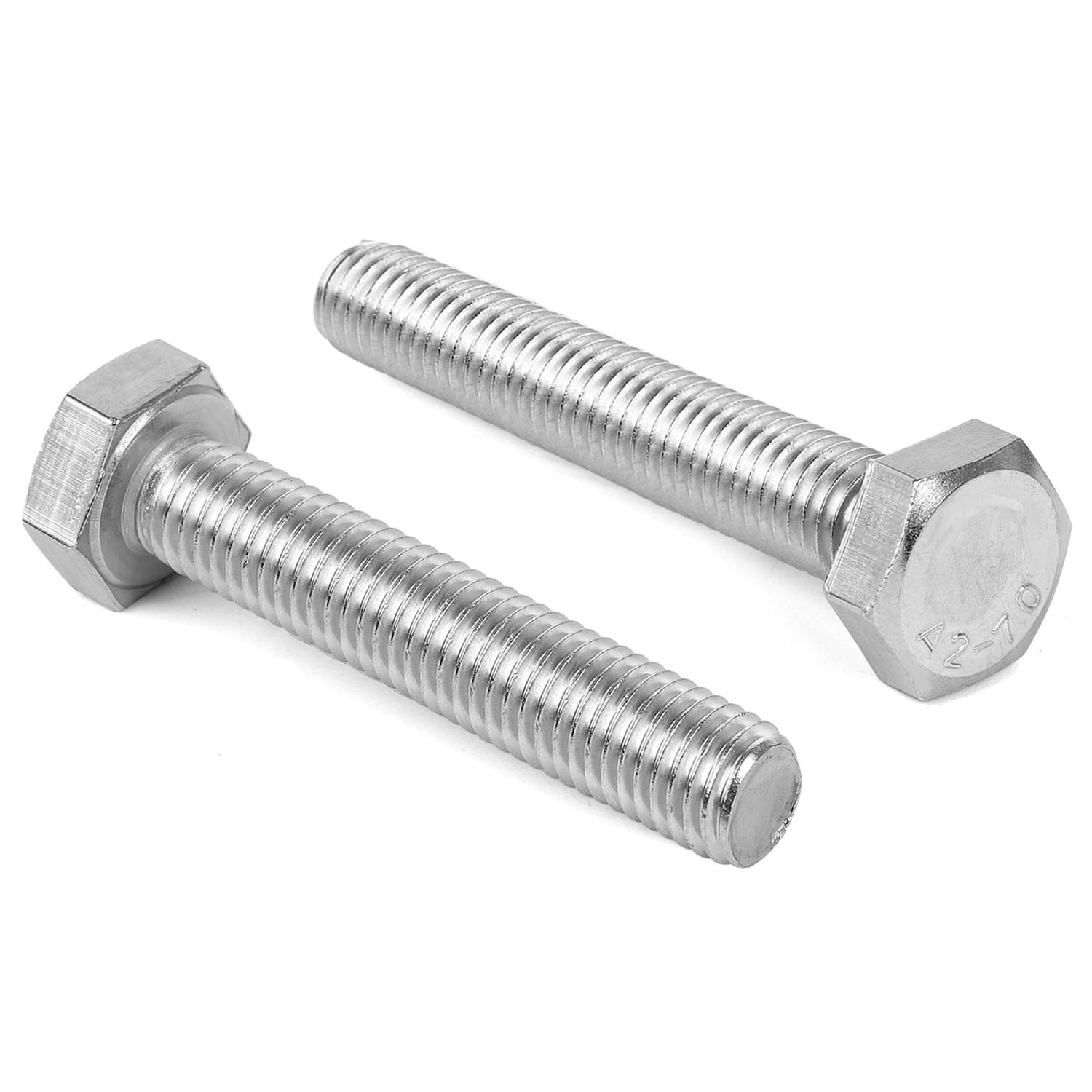 10 PCS M6 x 100mm Hex Head Screw Bolt, External Hex Drive Machine Screw Bolts, Fully Threaded, Stainless Steel 18-8, Plain Finish