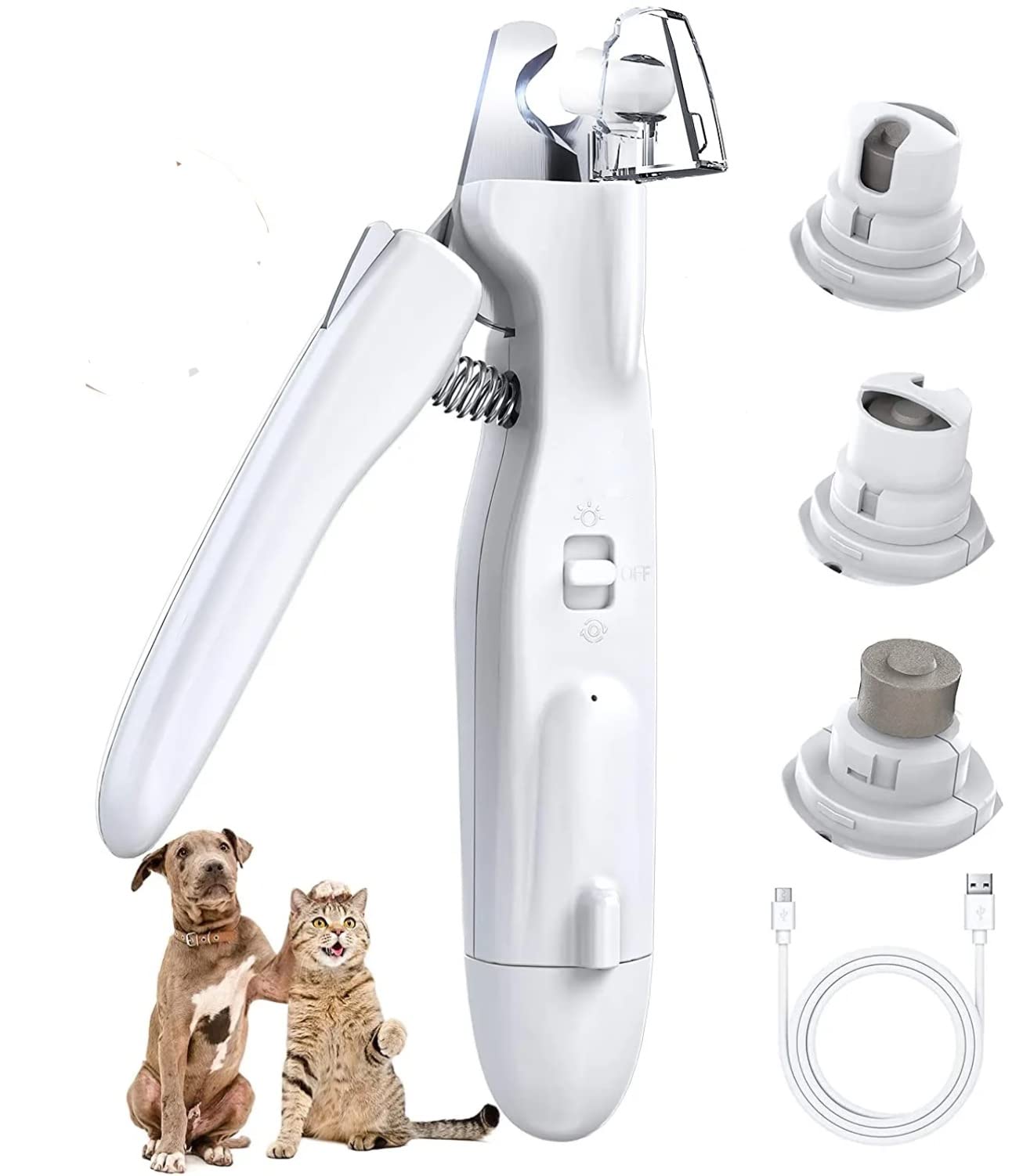 PawLites Pet Nail Grinder Automatic Pet Grooming Kit 2-in-1 and LED-Illuminated Dog Nail Clippers Low Noise Rechargeable Trimmer for Small, Medium, and Big Dogs and Cats (B0C1ZKF3Z8) Amazon Price History, Amazon Price Tracker