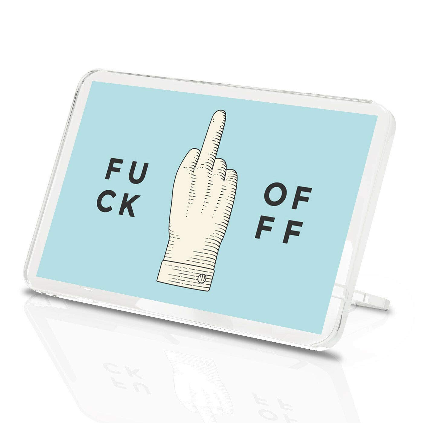 UNIGIFT - Calamita da frigo in Vetro con Scritta Crazy Seagull