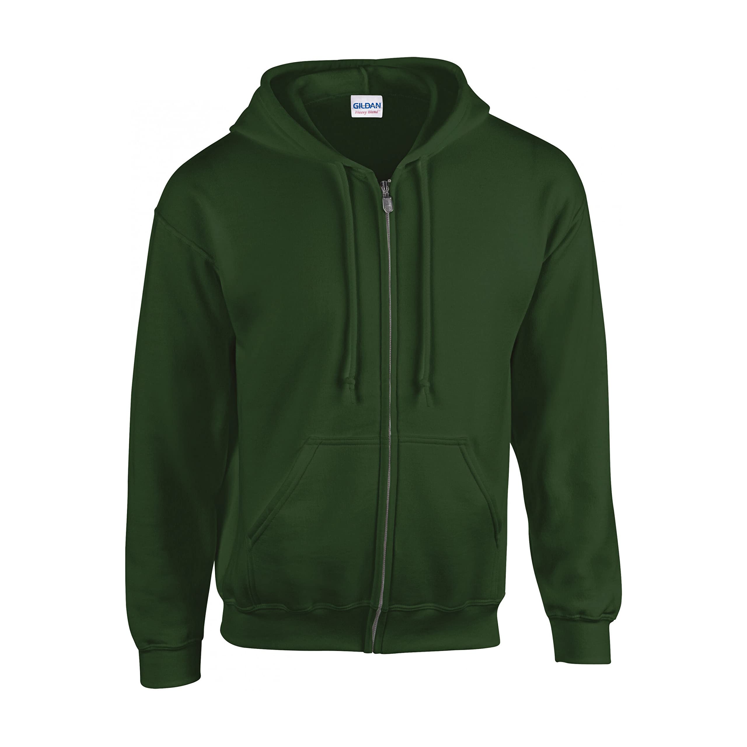 Gildan Unisex Forest Green Heavy Blendâ Full Zip Hooded Sweatshirt Sweatshirt, M Adult, M