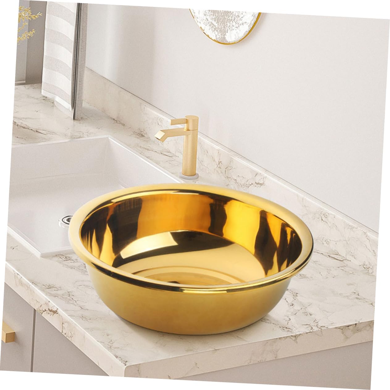 Thick Stainless Steel Basin for Mixing and Washing Vegetables Kitchen Bowl for Food Prep Salad and Household Use Rustproof and Heavy-duty Design