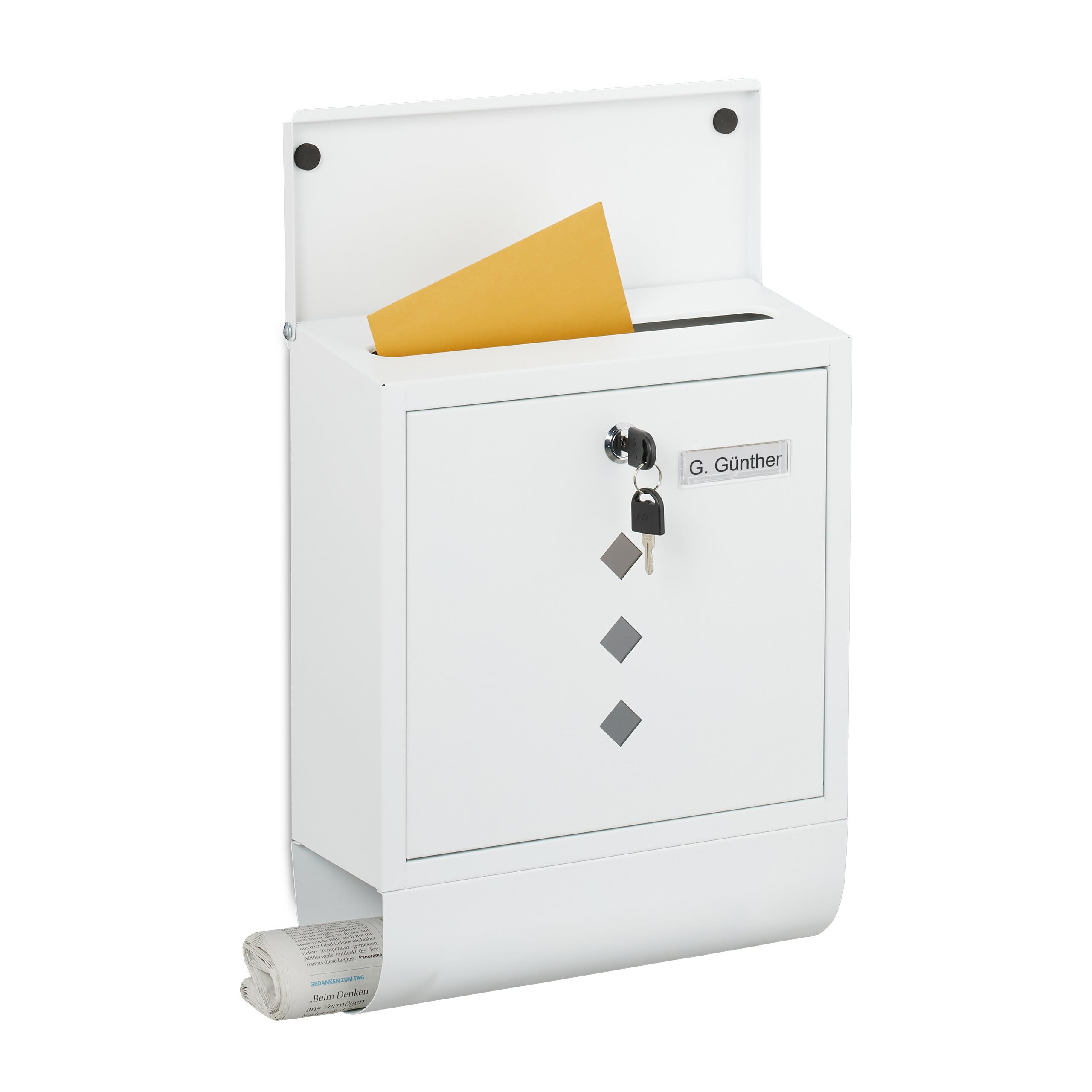 Boite aux lettres Relaxdays anti-pluie pour garder le courrier bien au sec
