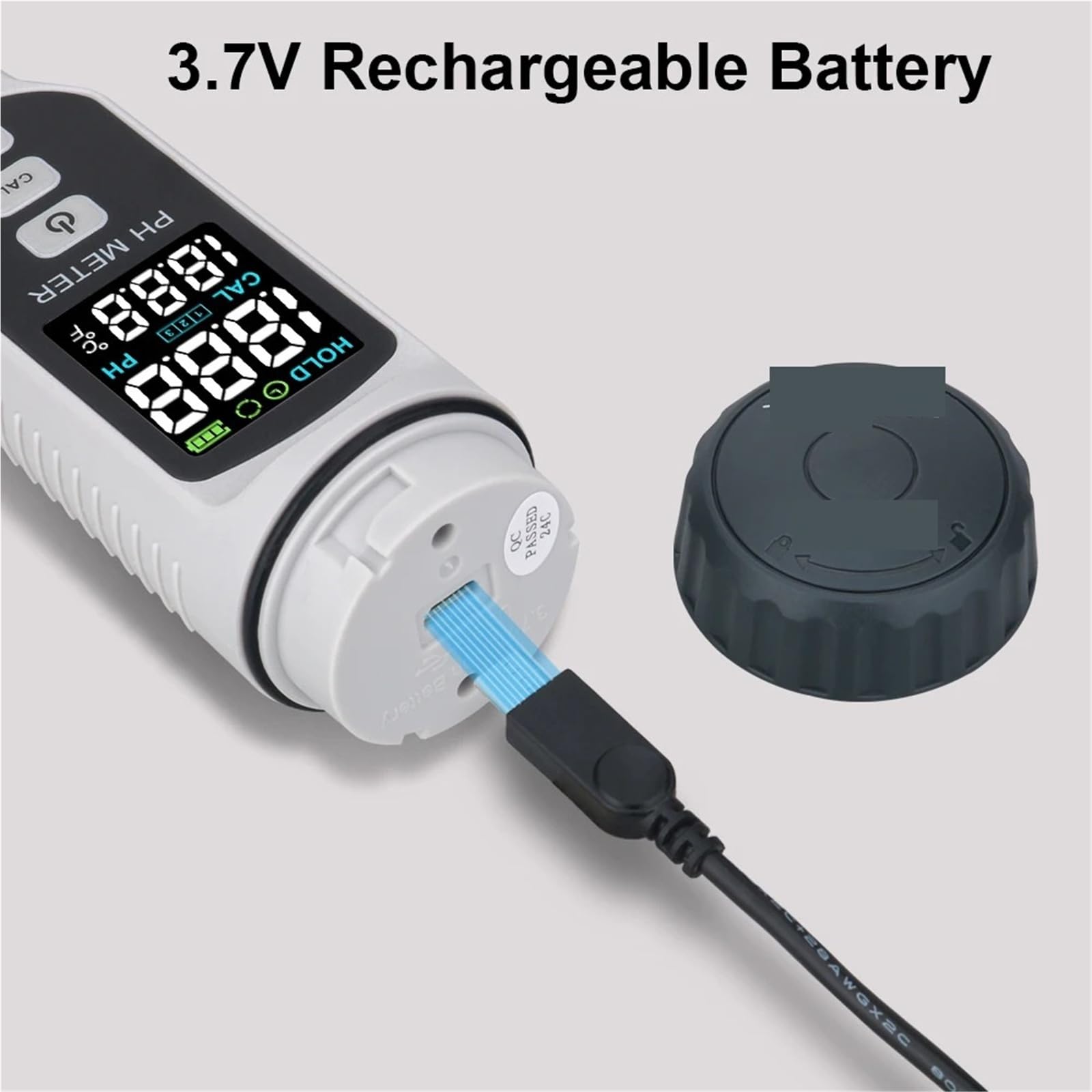 Misuratore di PH Professionale a Penna Misuratore di qualità Acqua Tester di PH Digitale Acidimetro Misuratore di acidità Batteria Ricaricabile Acidomet
