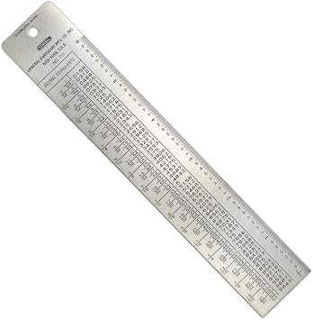General Tools 715 Tap and Drill Reference Table