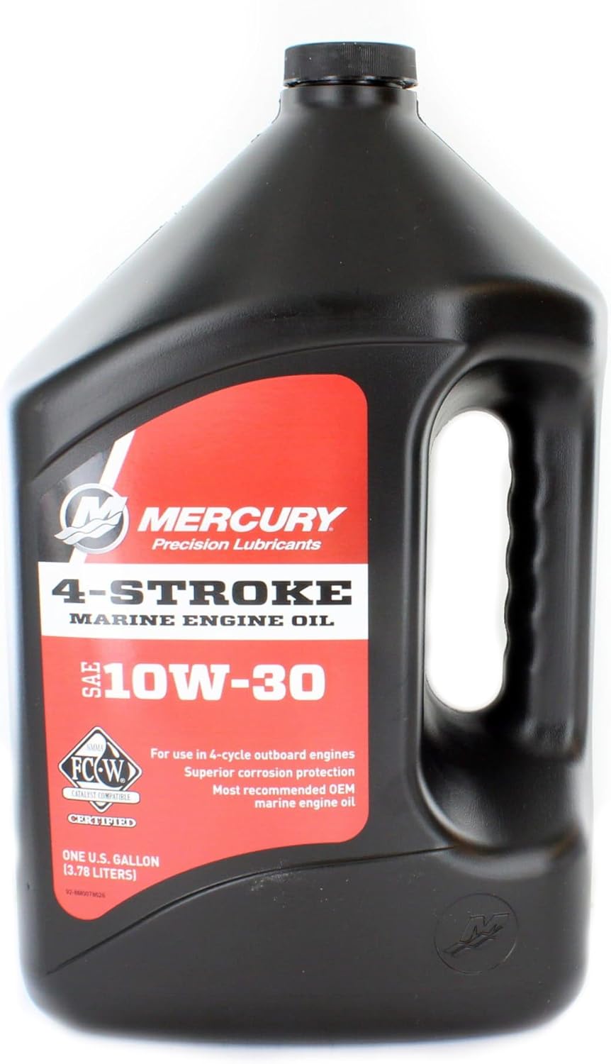 Mercury Marine New OEM 4-Stroke 10W30 Conventional Oil 1 Gal., 92-8M0078626