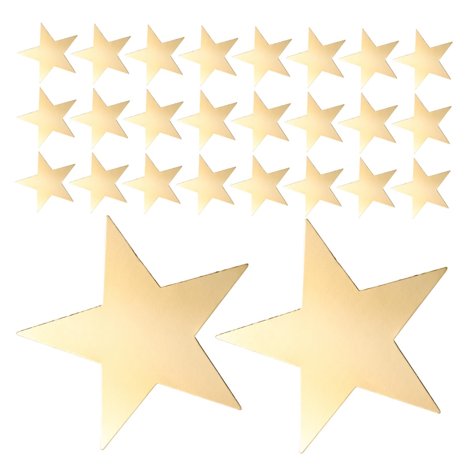 Recortes de estrellas con brillo premium para decoración elegante de eventos y bodas