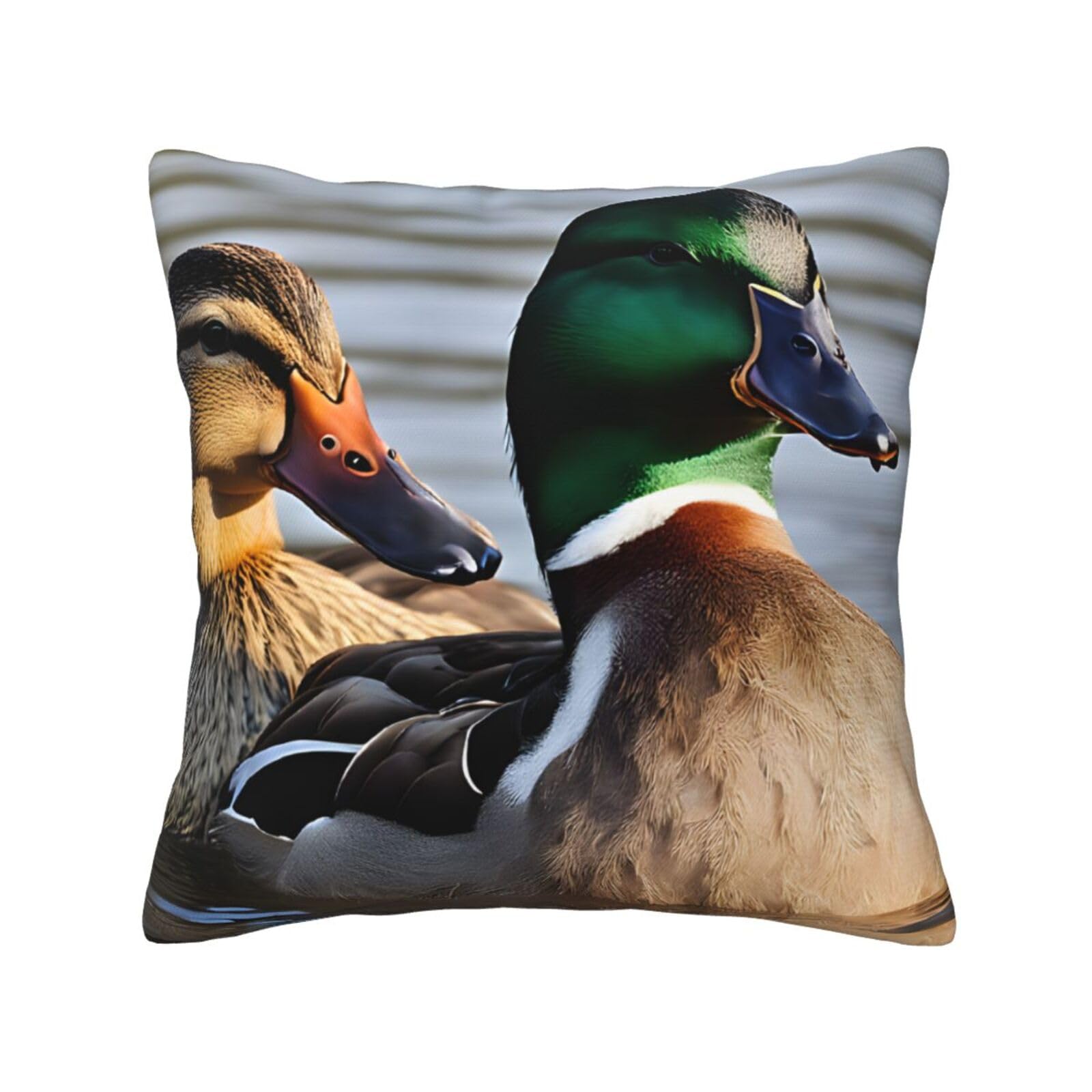 LHFIOHIRG (mallard duck) Decorative Throw Pillow Covers Double-Sided Printed Cushion Covers for Sofa, Couch, Bed, and Home Decor 30 x 30cm