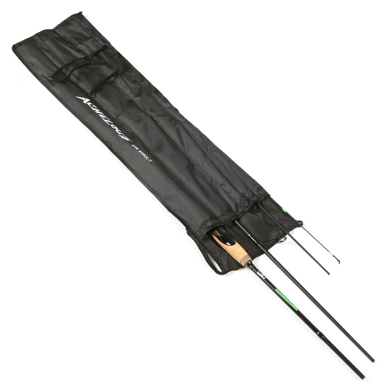 Canna da Pesca da Viaggio Portatile Canna da Pesca Leggera in Fibra di Carbonio 4 Pezzi,Canna da Pesca da Viaggio