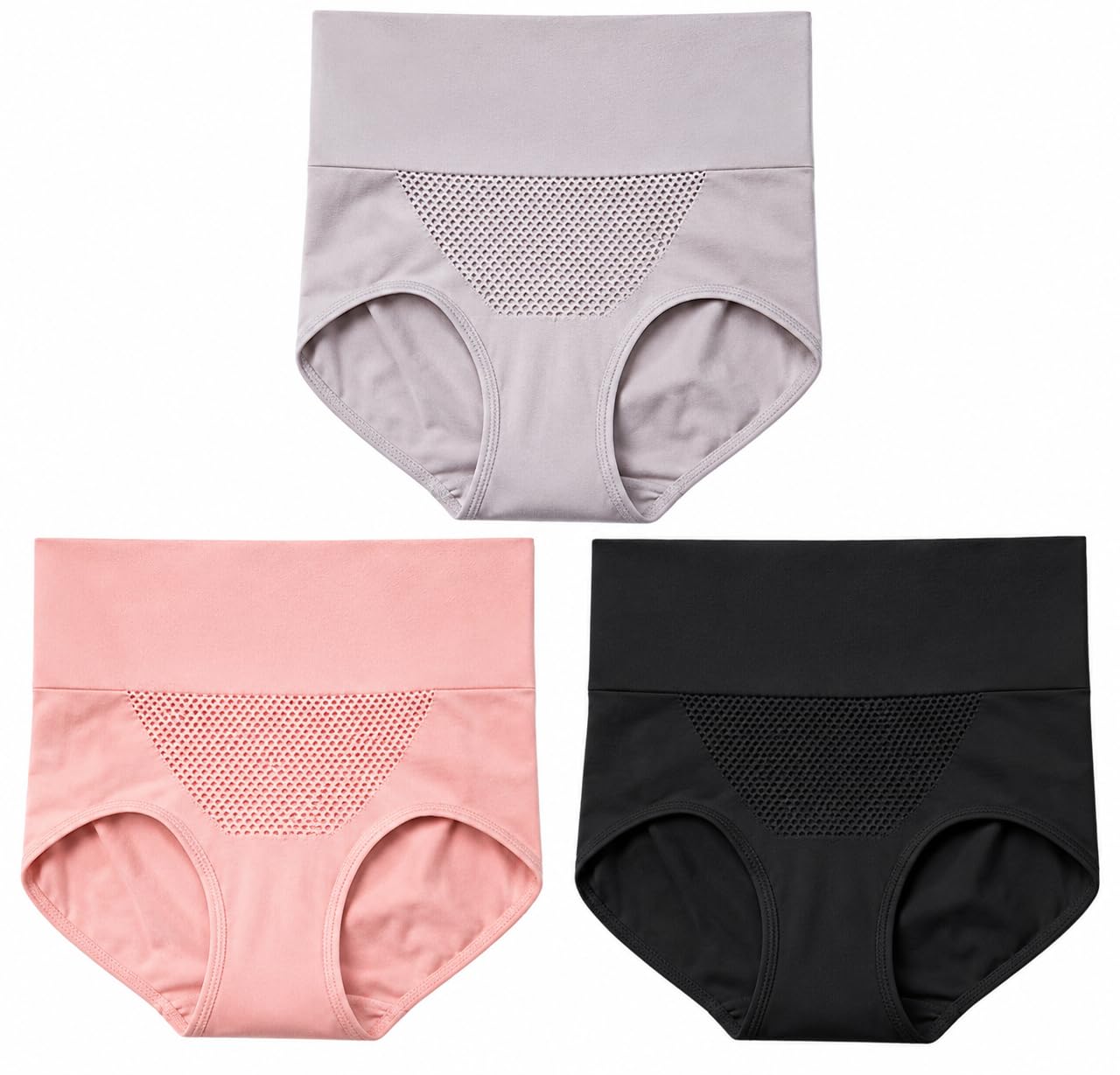horam Pack of 3 Cotton Blend Tummy Back Thighs HIPS Effective Seamless Shape wear with Anti Rolling Strip Control Tucker Free Size (Multicolor) Multicolour-picture-51