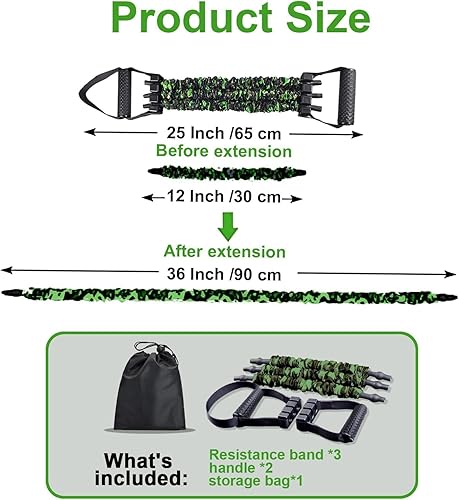 Miniatura 7 de 2025 Nuevo estirador de resistencia de 3 agujeros, banda de resistencia ajustable de 3 vías, bandas elásticas para expansor de pecho con asas,