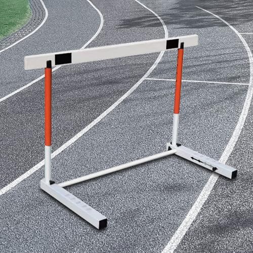 Vallas Entrenamiento Vallas Portátiles para Práctica en Pista Y Campo, Vallas Metálicas De 76-106 Cm de Altura, Vallas de Agilidad de Velocidad Ajustable, Equipo de Entrenamiento de Obstáculos con Val