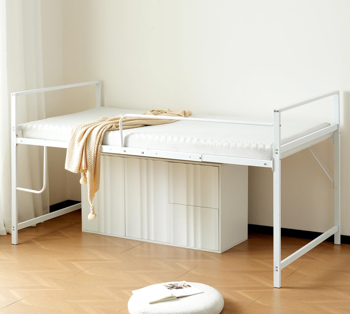 人気再入荷！ロフトベッド （S）収納 一人暮らし【高さ調整出来る】WHITE 人気再入荷！ロフトベッド （S）収納 一人暮らし【高さ調整出来る