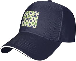 BlackBerry and Blueberry Seamless Pattern Baseball Cap Adjustable Classic Golf Dad Hat for Men Women Caps
