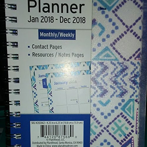 Plan Ahead Planner Jan 2018 Dec 2018 / Monthly, Weekly Amazon.in