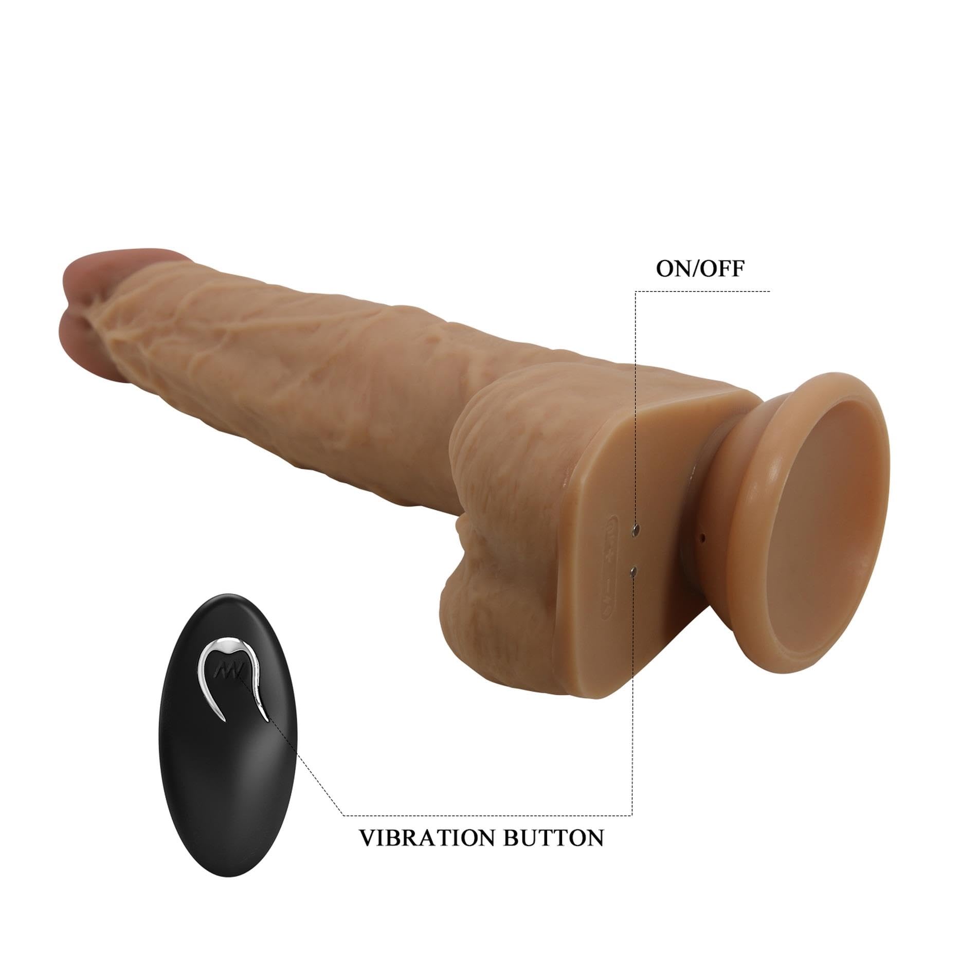 Pretty Love Jonathan - Vibrador Piel Realista Marrón claro 15