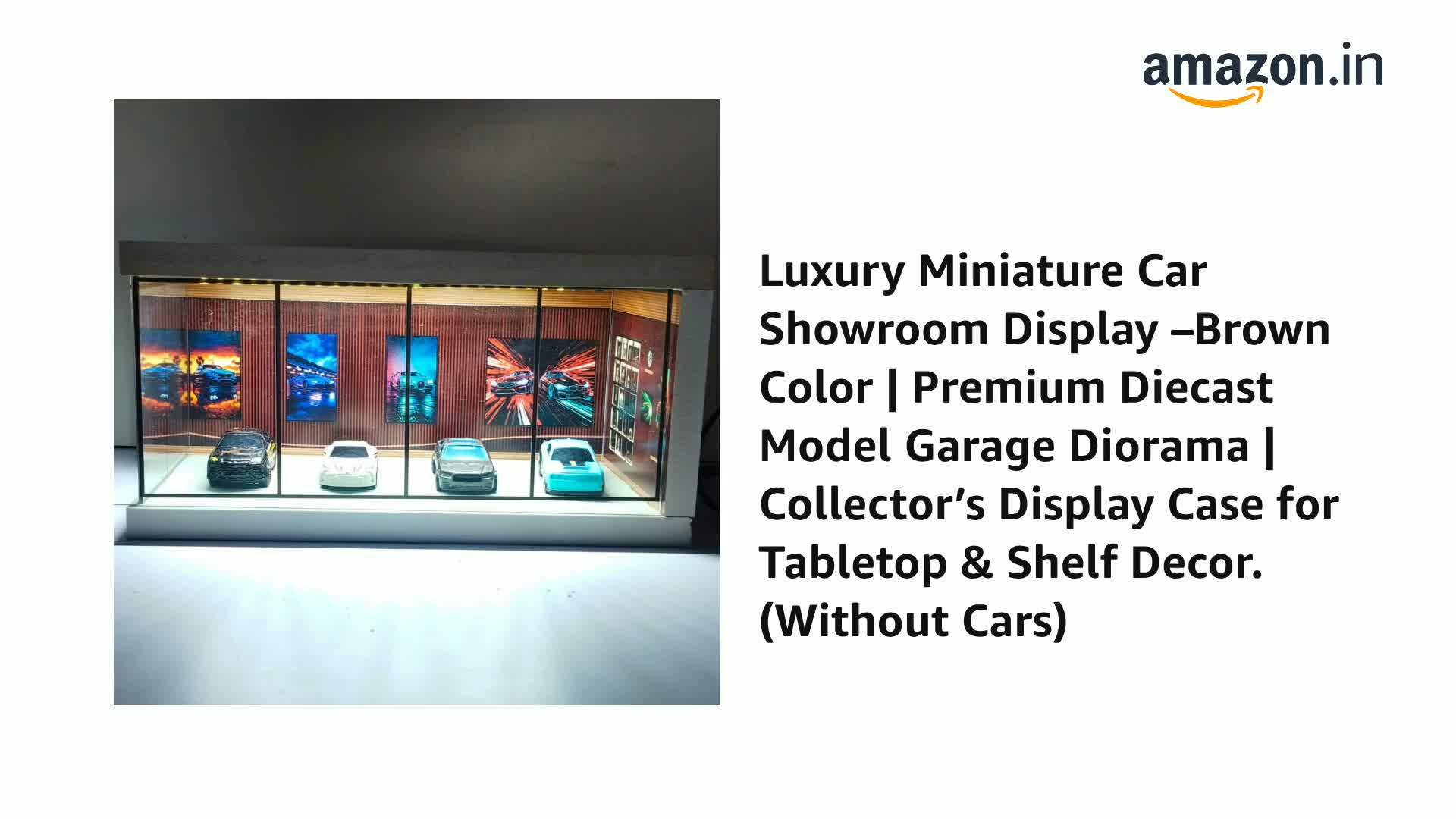 Luxury Miniature Car Showroom Display –Brown Color | Premium