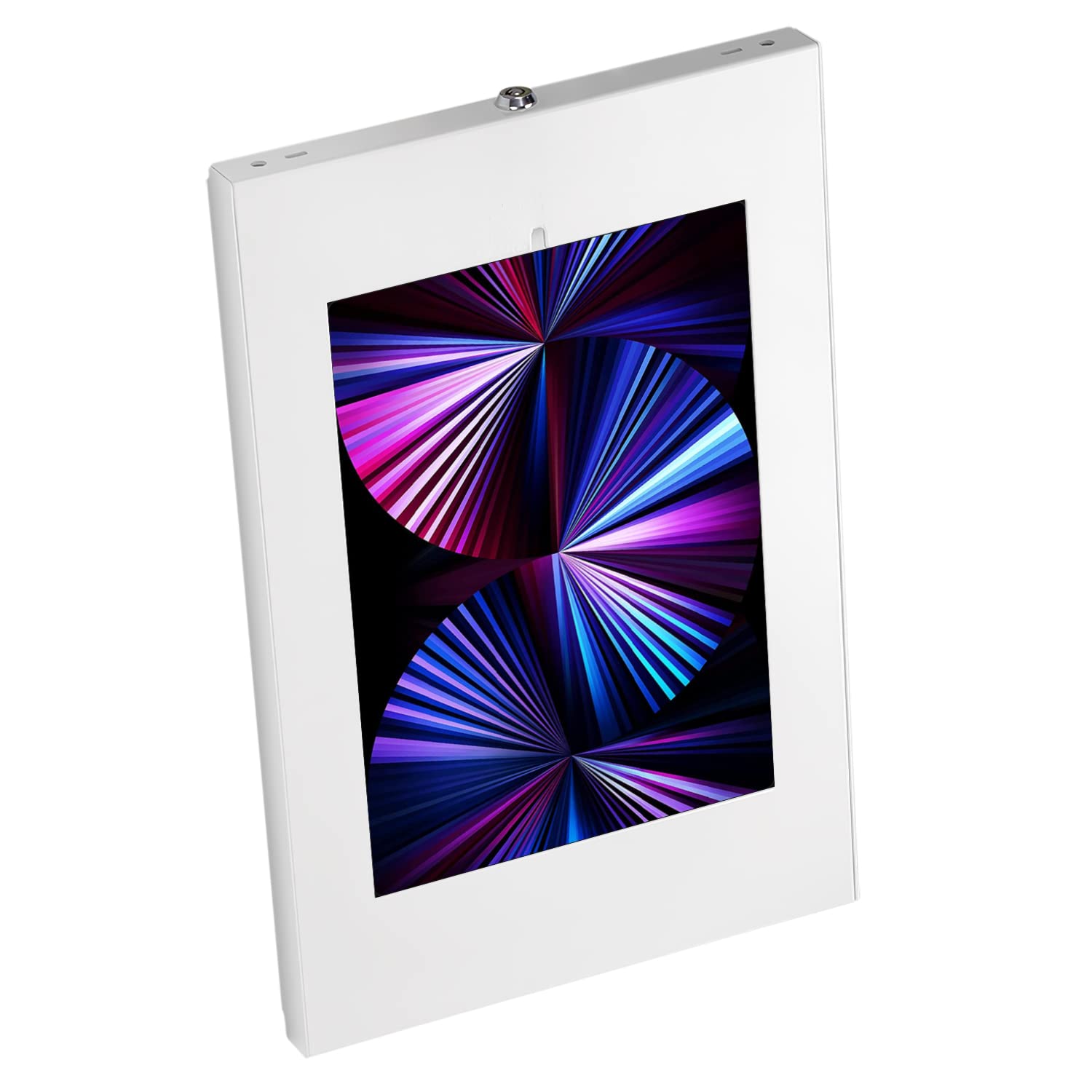 Allcam IPA2620EN Anti-theft Steel Security Enclosure Wall Mount Wallet compatible with 10.2" - 11" iPad/iPad Air in White