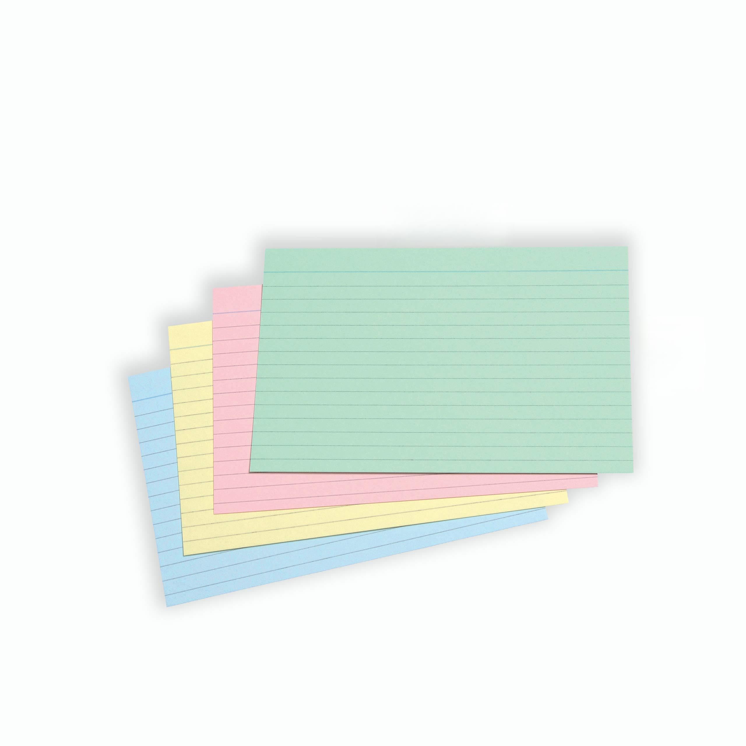 [Paquete de 800] Tarjetas Estudio A6, Tarjetas Estudio de colores 6x4, Flashcards, con Rayas (6 "x 4") 152mm x 102mm FlashCards en blanco