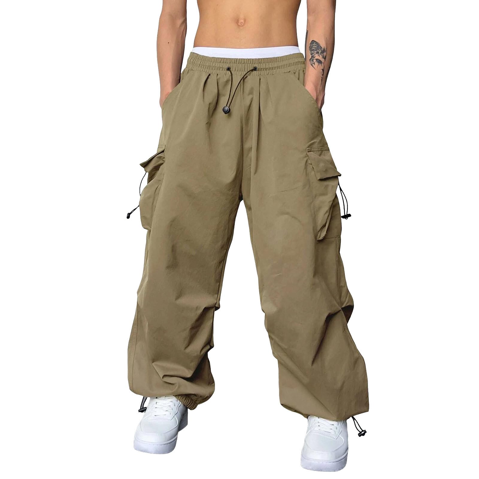 Pantalon cargo hommes décontracté sport chaud avec poches leggings - 8