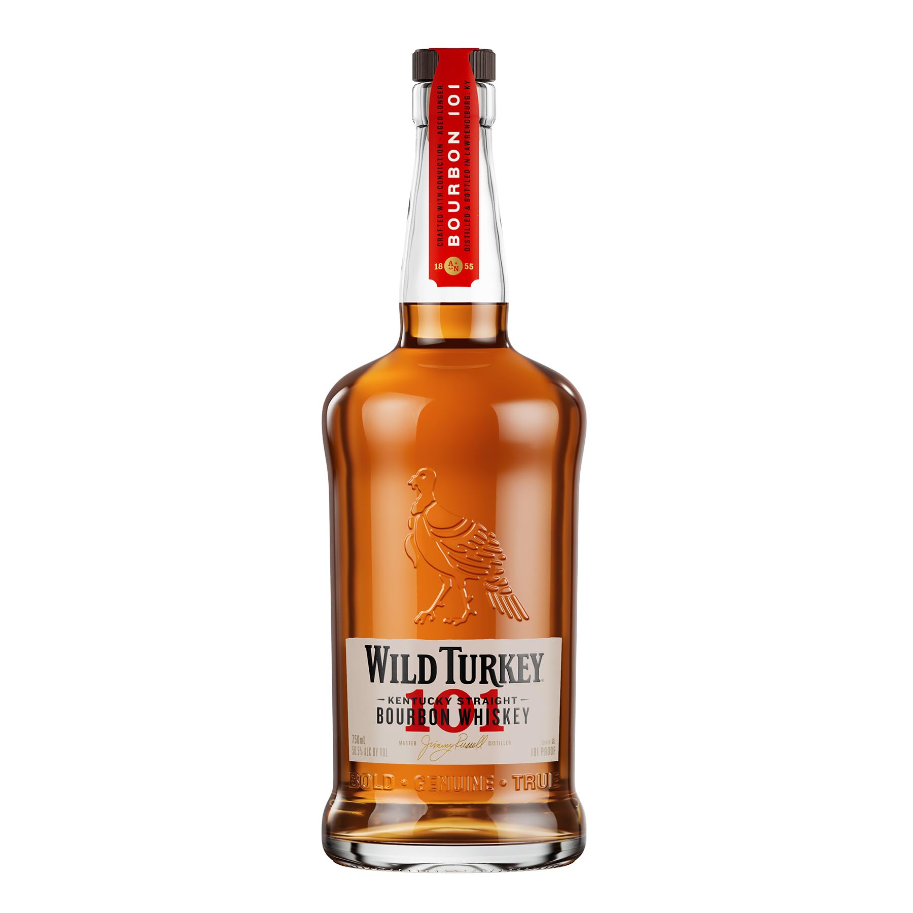 Wild Turkey 101 Kentucky Bourbon Whiskey | kräftiger Whiskey | Geschenkempfehlung | pur, on the rocks oder für Cocktails| 50,5% Vol. | 1 x 0,7 l