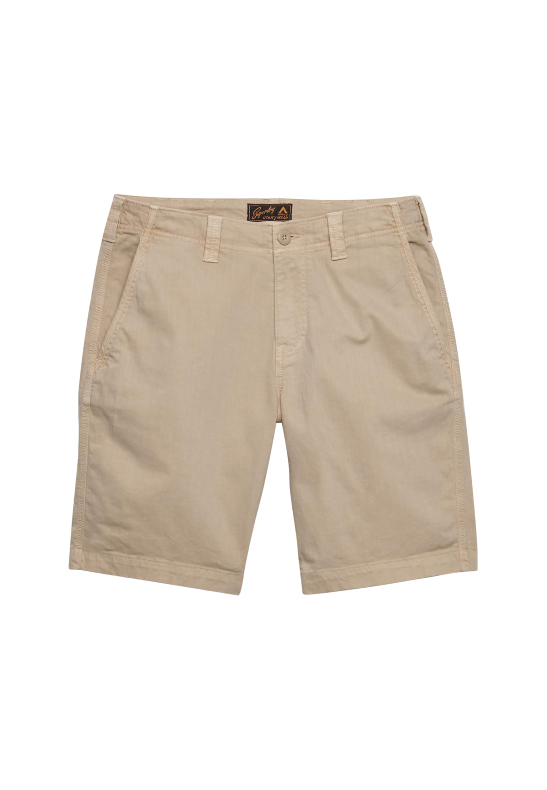 Superdry Utility Chino Short Pants, Overcast Beige, 36W