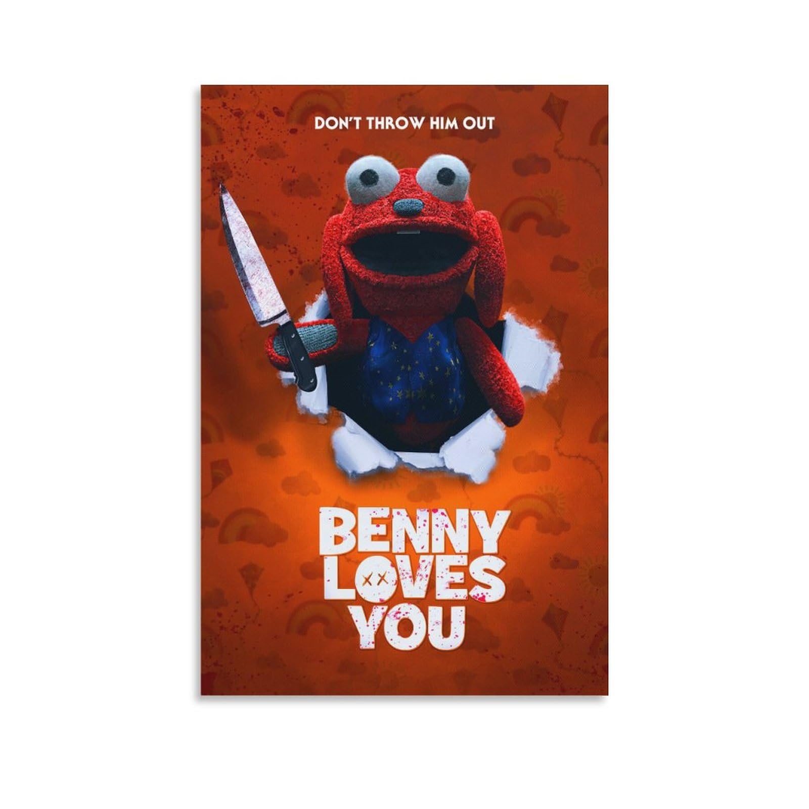 Poster Toile Benny Loves You - Déco Murale Moderne 30x45cm, Cadre En Pin, Impression Jet D'encre Résistante