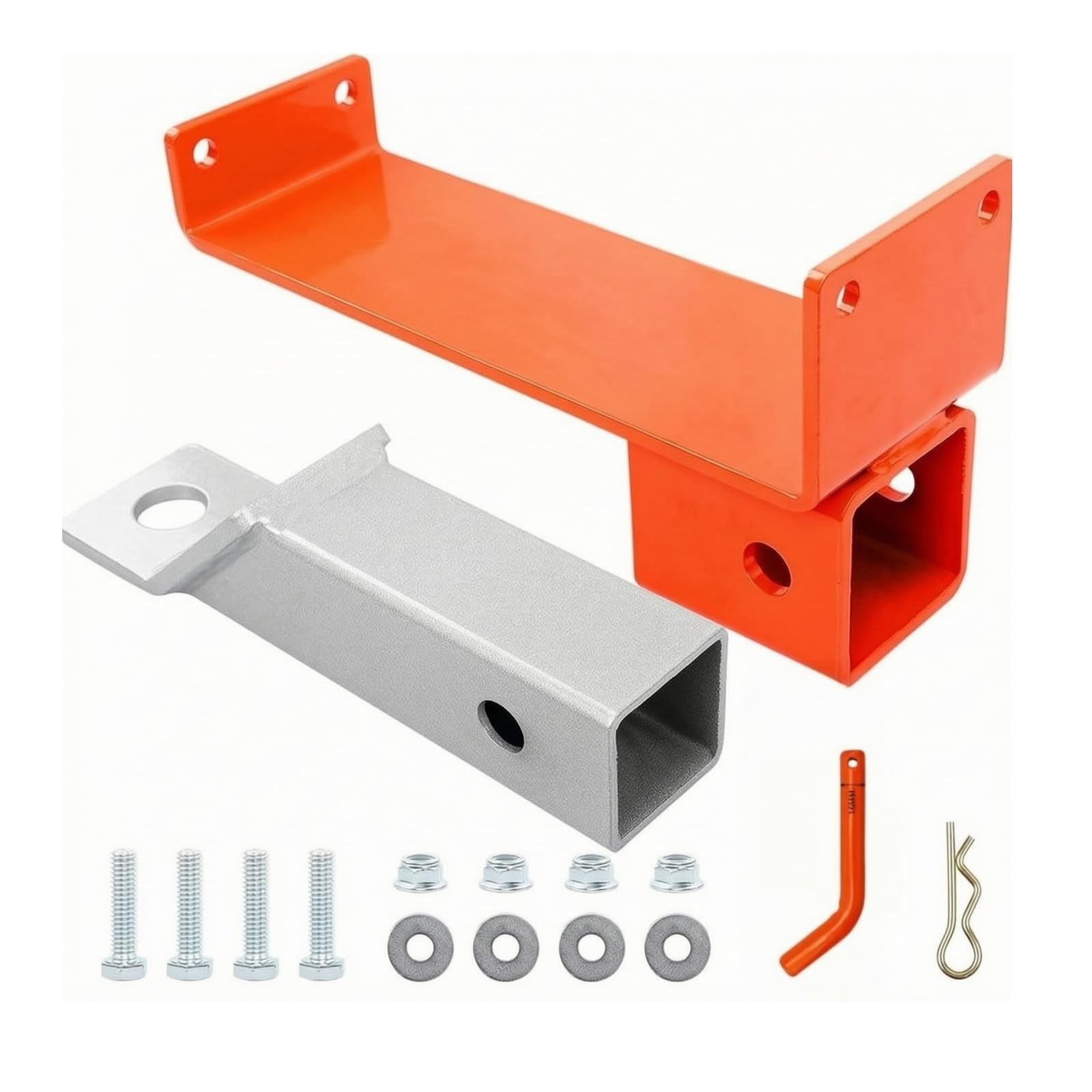 Milageto Enganche para Cortacésped Ajustable | Estructura Metálica Resistente, Placa Enganche Cortacésped, para Jardín