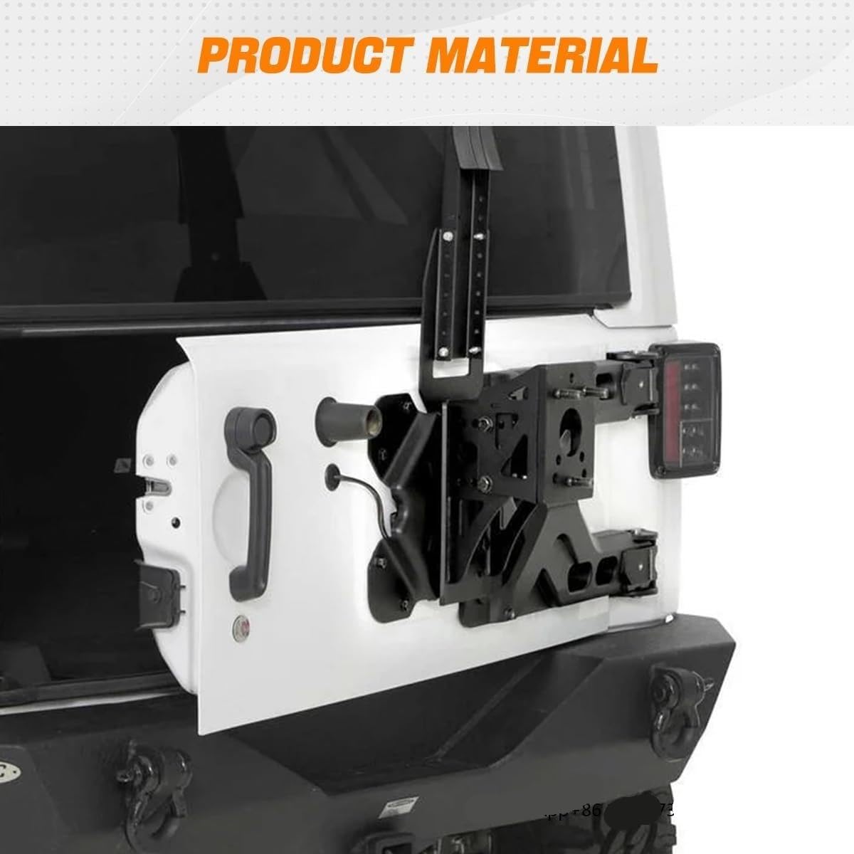 Spare Tire Mount Pasuje do Wrangler JK JKU Unlimited 2007-2018, wytrzymały uchwyt na koło zapasowe, montaż na bagażniku