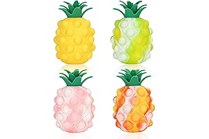 Anboor 4-Pack Poppable Pineapple Fidget Balls: Sensory Stress Relief and Early Education Playtime