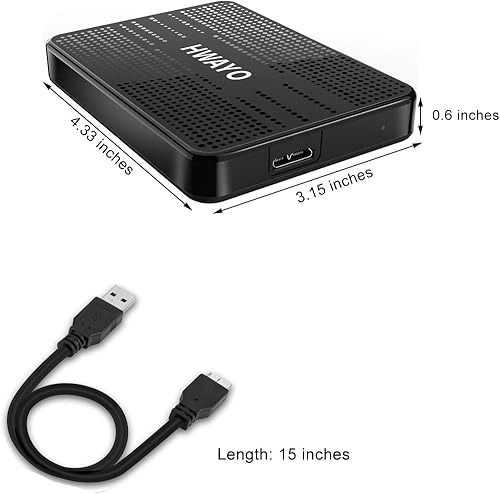 Miniatura 5 de Disco duro externo portátil de 750 GB, ultra delgado, 2.5 pulgadas, USB 3.0, almacenamiento HDD para PC, escritorio, laptop, MacBook, Chromebook,