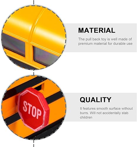 Miniatura 2 de Autobús escolar amarillo para niños, vehículo para niños 1 escala 16, naranja, 8.5x2.2 in