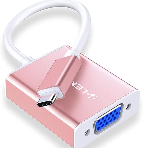 LENTION Adaptador de cable USB C a VGA, convertidor de monitor tipo C a VGA, compatible con MacBook Pro 131516 2023-2016, MacMacBook AirSurface,