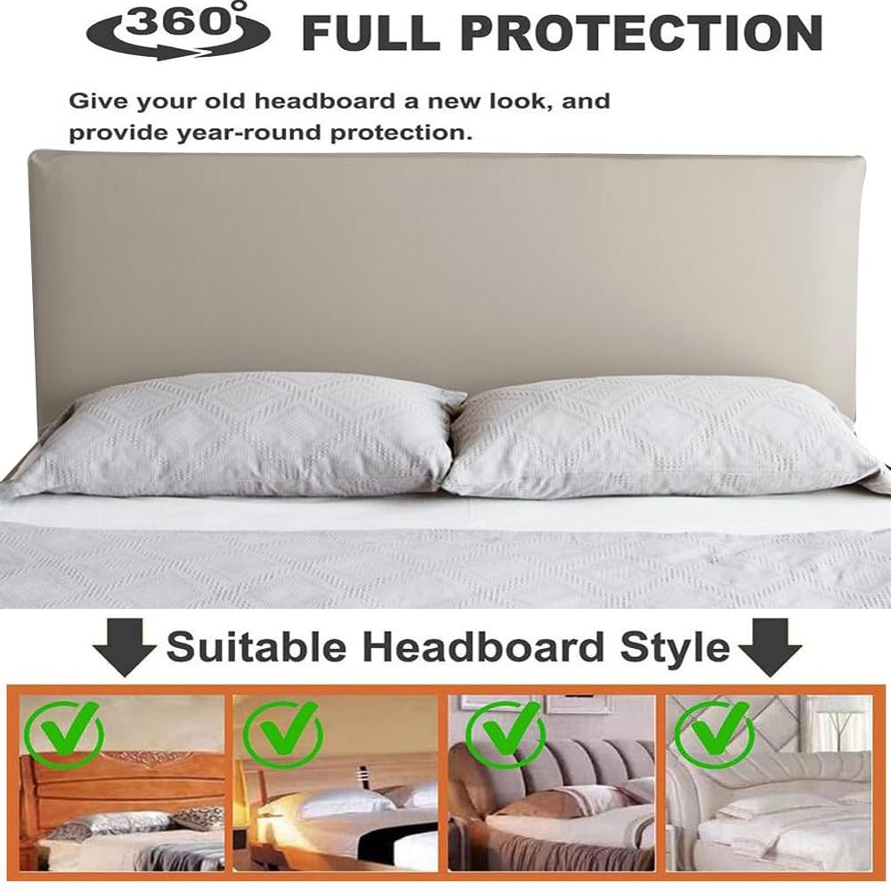 Copritestiera Letto In Ecopelle - Universale Per Matrimoniale E Singolo, Elastica, Nero - Foto 5