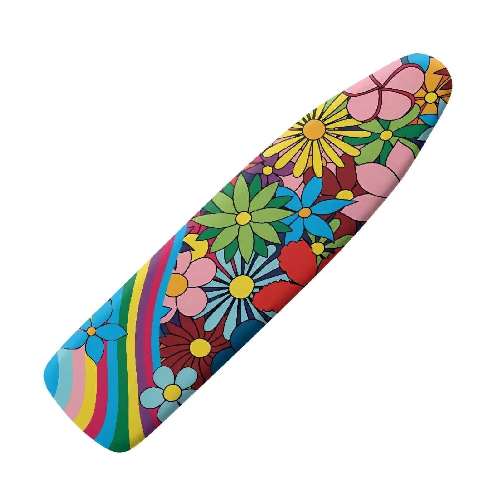 ZDCUSTOM Abstract Daisy Floral Print Ironing Board Cover for Women Girls, 15''x54'' Standard Size Ironing Board Cover Thick Padding with Elastic Edge, Durable Home Decorations for Women Girls