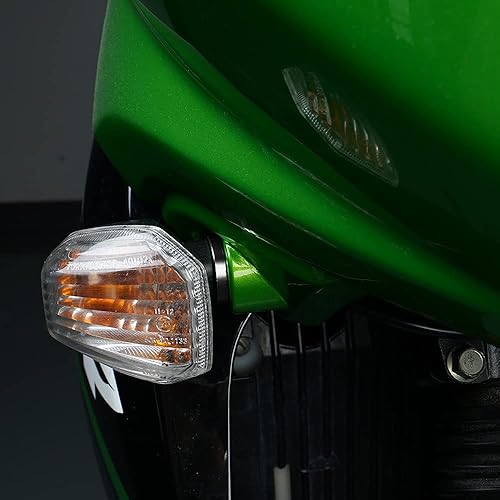 Miniatura 6 de NICECNC Kit de eliminación de tallo intermitente delantero y trasero negro adaptador de placa adaptador de señal de giro compatible con Kawasaki KLR