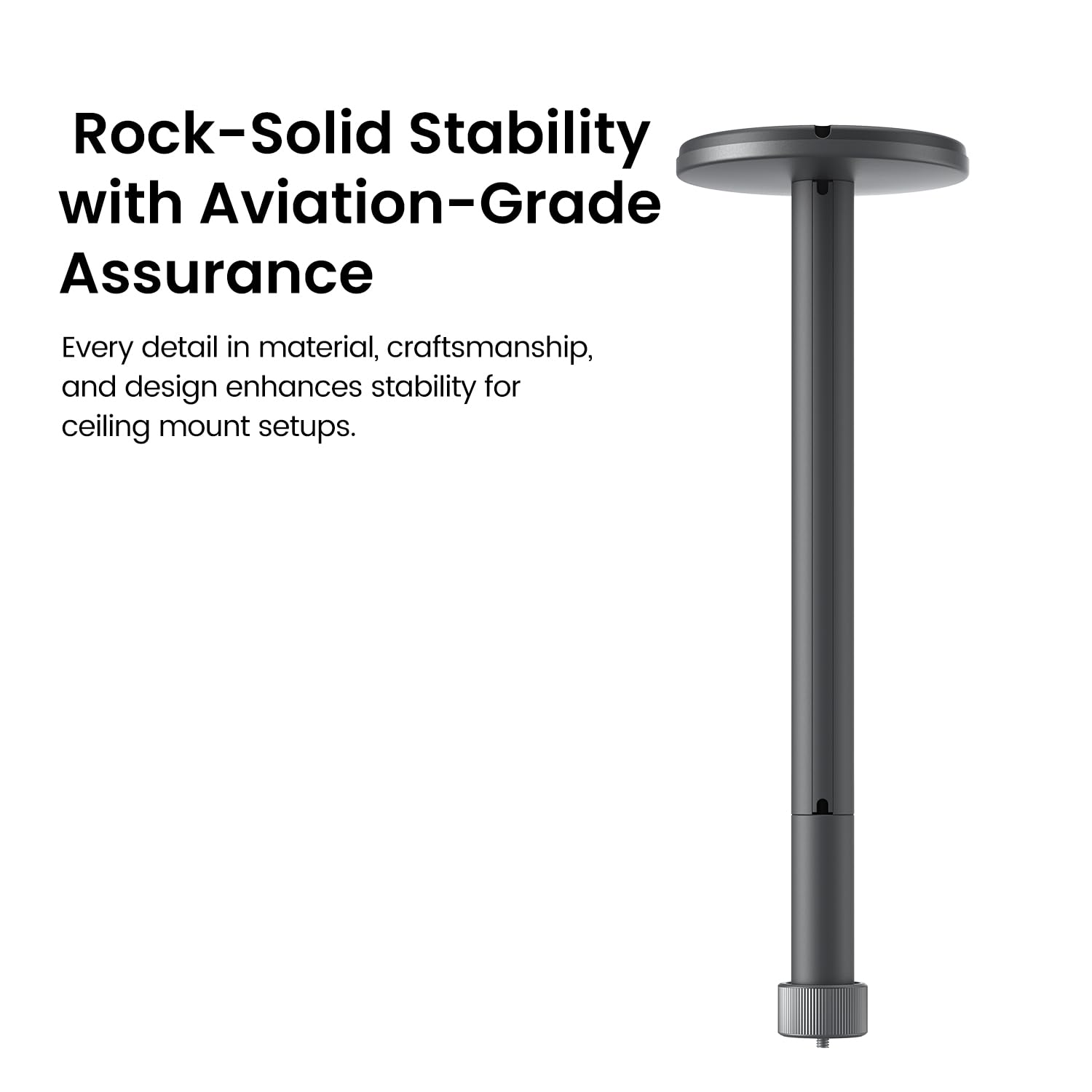 JmGO Deckenhalterung für N1S 4K / PicoPlay / N1S 1080P / PicoFlix / N1, Aluminium in Luftfahrtqualität, individuelles Design, einfache Montage, Zwei Höhenoptionen (100/300 mm), 10kg Tragkraft