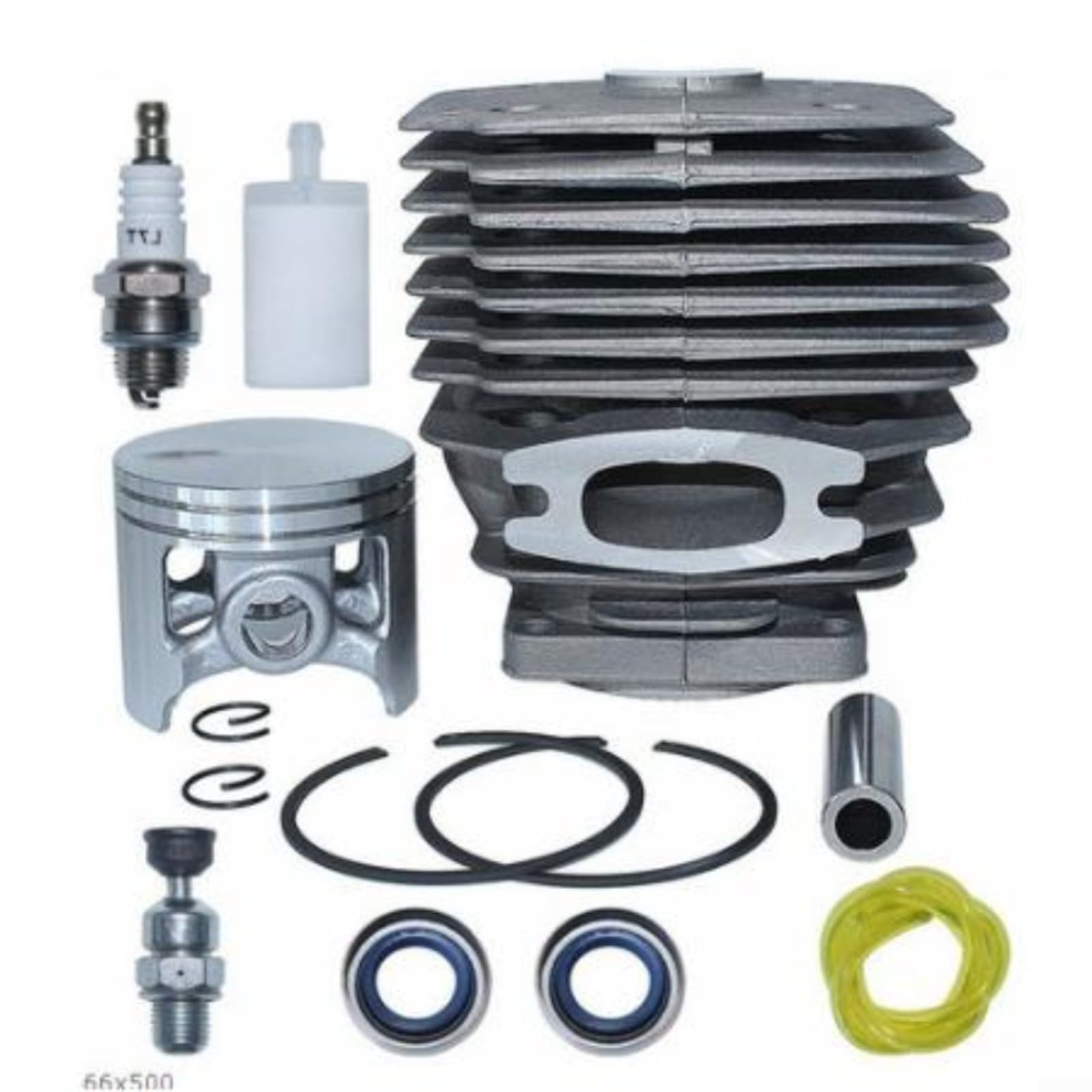 Cilindro de motosierra, juego de cilindros H395, para montaje de pistón, para pieza de equipo eléctrico al aire libre, tamaño de orificio de 56 mm, aleación de aluminio de larga duración
