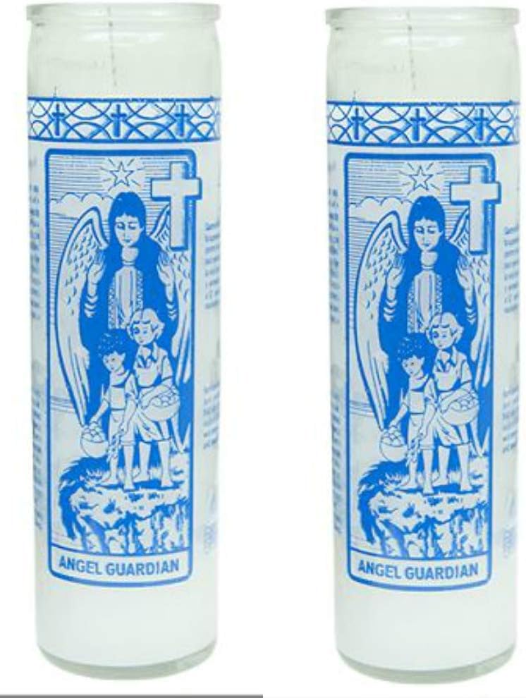 2 x Guardian Angel 7 Day Candle, White Spiritual Candles